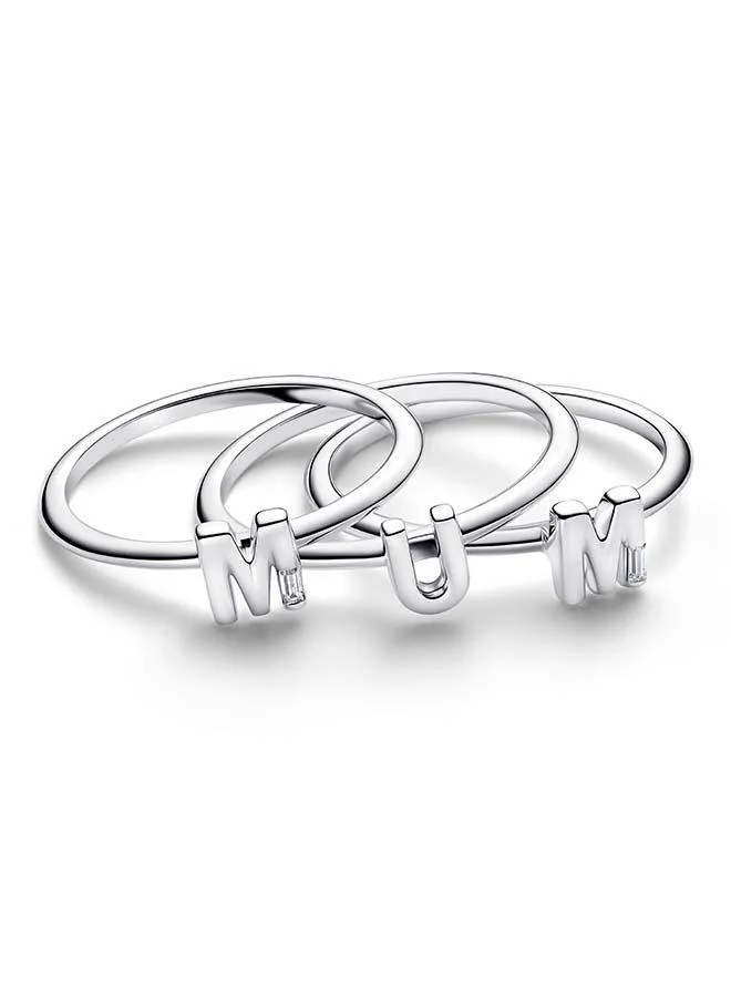 PANDORA MUM Letters Splittable Ring